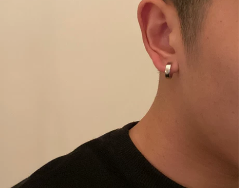 耳环纯银耳圈耳钉圆圈耳扣男女潮流个性嘻哈有...