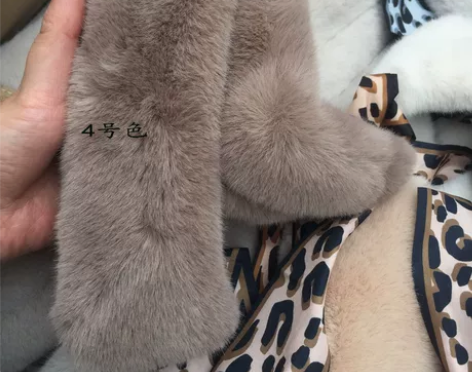 东大门同步豹纹丝带毛绒领巾假领围脖chic...