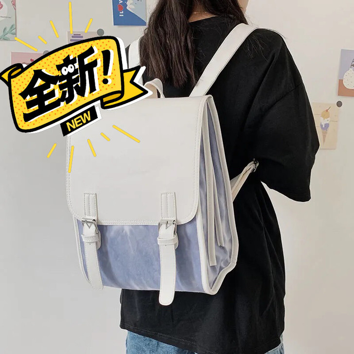 书包韩版原宿ins日系校园翻盖背包潮流初高...