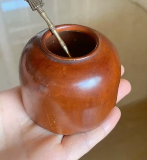 旧藏 黄杨木雕 小水丞 搭铜勺 组合...