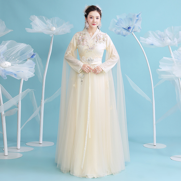 原创古装汉服女中国风仙气飘逸古风学生古典舞...