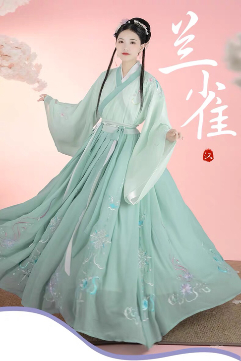 【兰雀】清宫辞汉服女正品原创齐腰襦裙魏晋风...