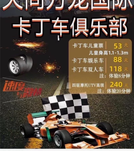 大同万龙卡丁车 儿童卡丁车元53 单人卡丁车88 双人卡丁车...