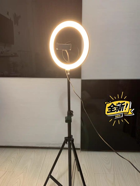 闲置处理，直播用的手机支架带补光灯落地三脚...