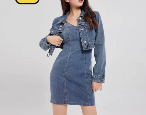 IEF/爱依服复古港风牛仔套装女2022年...