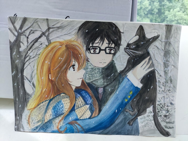 手绘水彩画