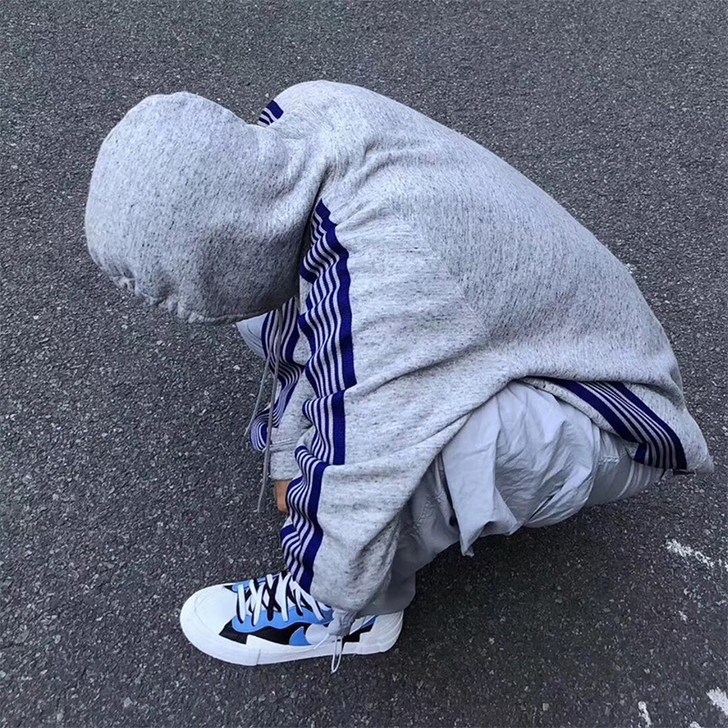 老夫子 needles 蝴蝶刺绣帽衫 织带...