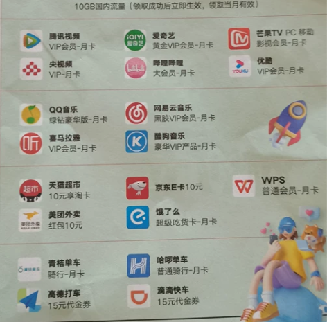 影视会员,腾讯视频,爱奇艺,优酷,芒果任选...