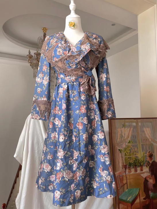 vintage田园复古连衣裙  水无花音v...