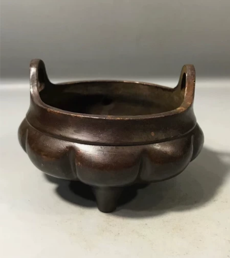 特价清仓三足纯铜香炉盘香炉家用插香供佛仿古...
