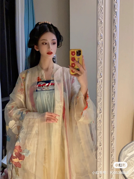 汉服出租 十三余 龙女齐胸 簪花阁花容大袖