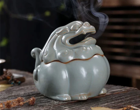 转让家里面一个陶瓷貔貅盘香炉招财香炉 高度...