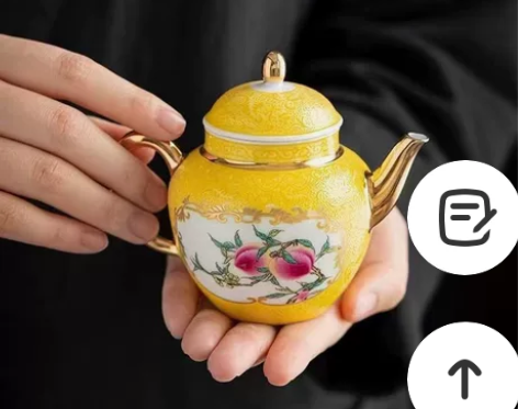 景德镇手工珐琅彩茶壶，仿古宫廷皇室风，集合...