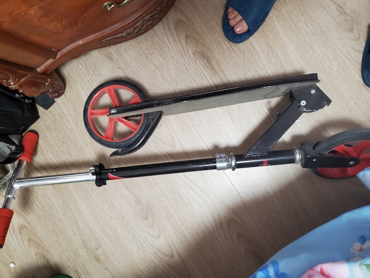 孩子折叠独轮车,85新