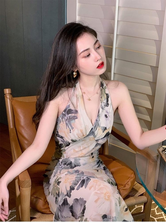 挂脖连衣裙 s只洗过