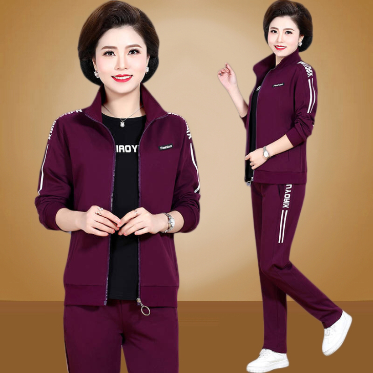 休闲装春秋季休闲运动套装女2020新款大码...