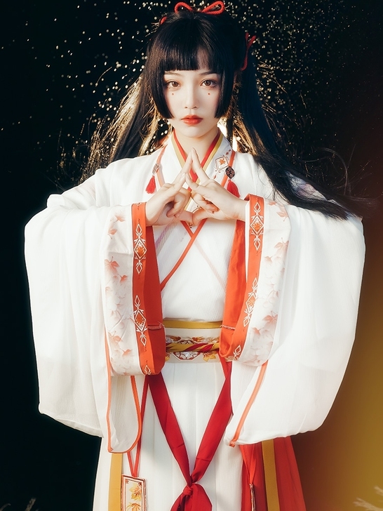 租  宿问白露晋制原创汉服女齐腰襦裙中国风...
