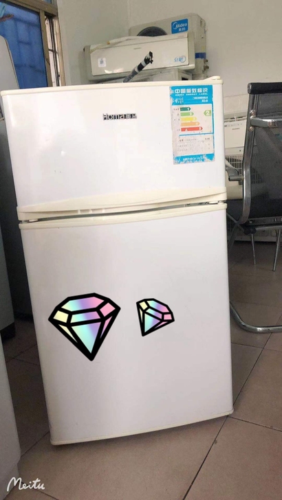 二手冰箱101升双开门成色很新,家用出租房
