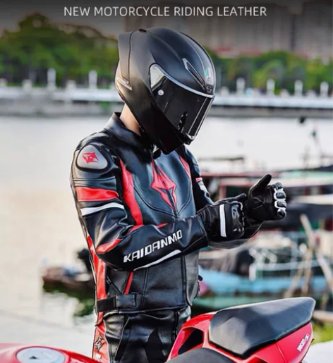 恺丹摩骑行服机车皮衣冬季保暖防摔，全新正品...