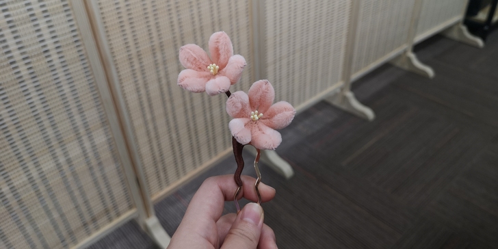 / 仿绒花发簪清库存