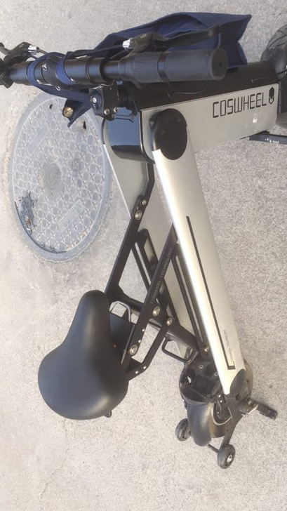 卡西威尔折叠电动车,金属银,仅限同城交易