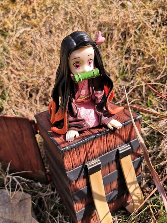 鬼灭之刃祢豆子手办盒装祢豆子模型人偶机箱摆...