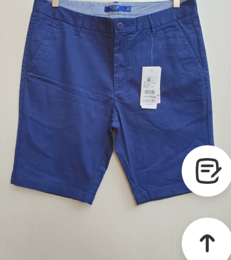 上新（全新）YISHION以纯男士休闲短裤...