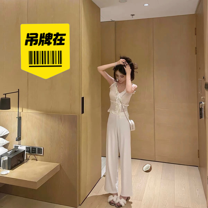 全新viola 三色冰淇淋裤 高腰凉凉裤冰...