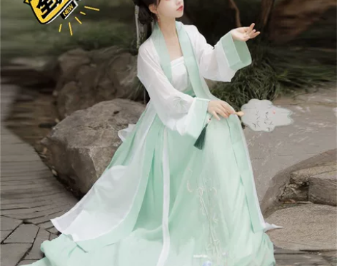全新！原创汉服女宋制褙子齐腰一片式刺绣三件...