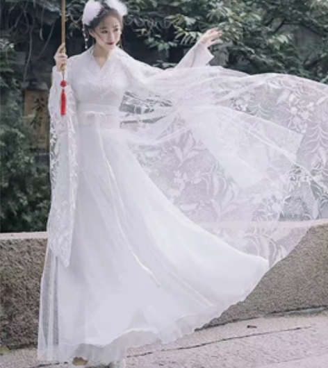 白色汉服夏季 男朋友抽风给我买了个汉服 [...