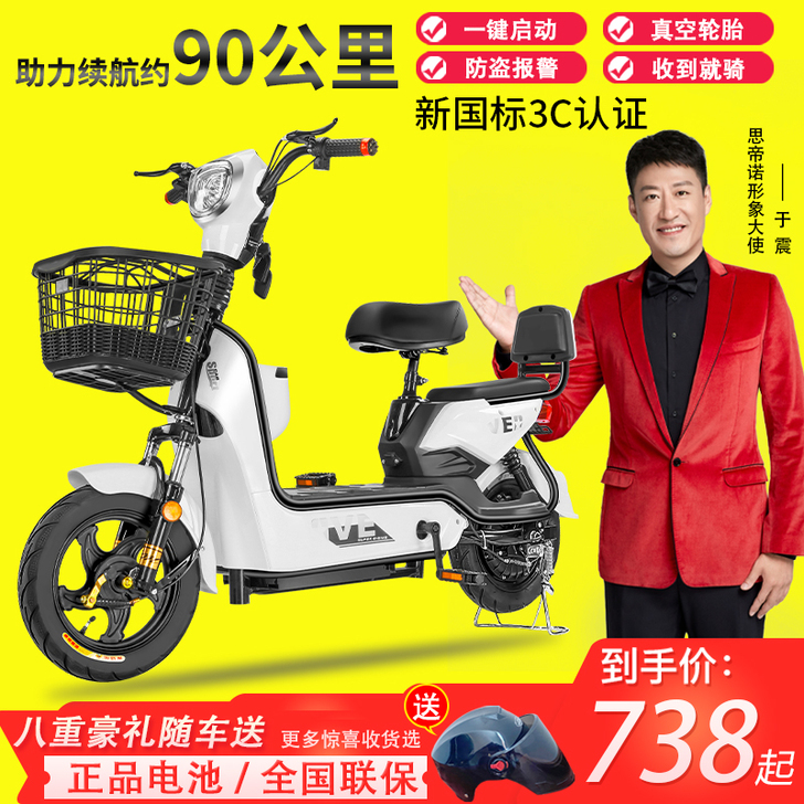 思帝诺新国标48V新款电动车电动自行车小型...