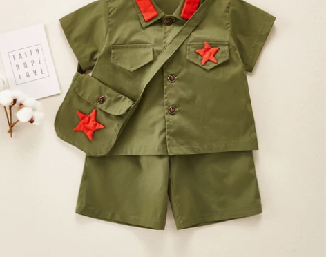 儿童小红军演出服合唱幼儿园毕业班服男女童军...