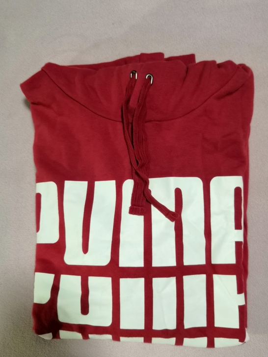 全新正品PUMA彪马男款红色针织连帽套头卫...