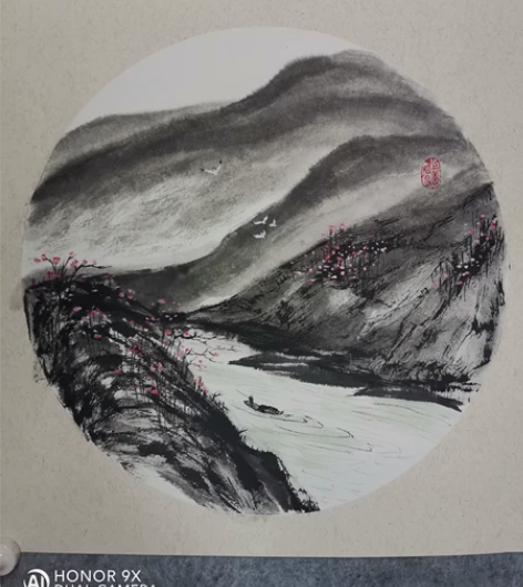 纯手绘生宣卡纸画 尺寸50*50（生宣卡纸...