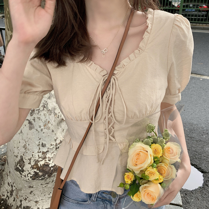 蕾丝雪纺衫