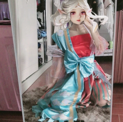 王者者荣耀瑶Cosplay女装,连衣裙披肩...