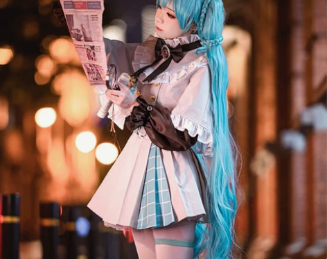 ICOS初音未来cos服 少女侦探miku...