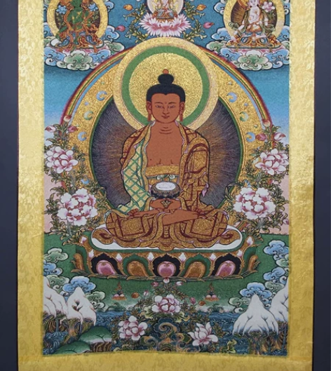 编号:唐卡262 批发中堂唐卡刺绣画 织锦...