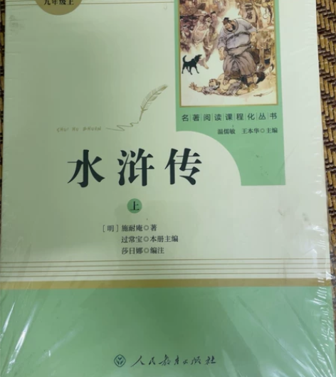 9.5成新水浒传，外包装塑封袋有一点点破开...