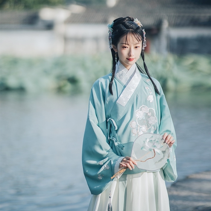 【出/换】池夏花语:楠栀 汉服改良交领琵琶...