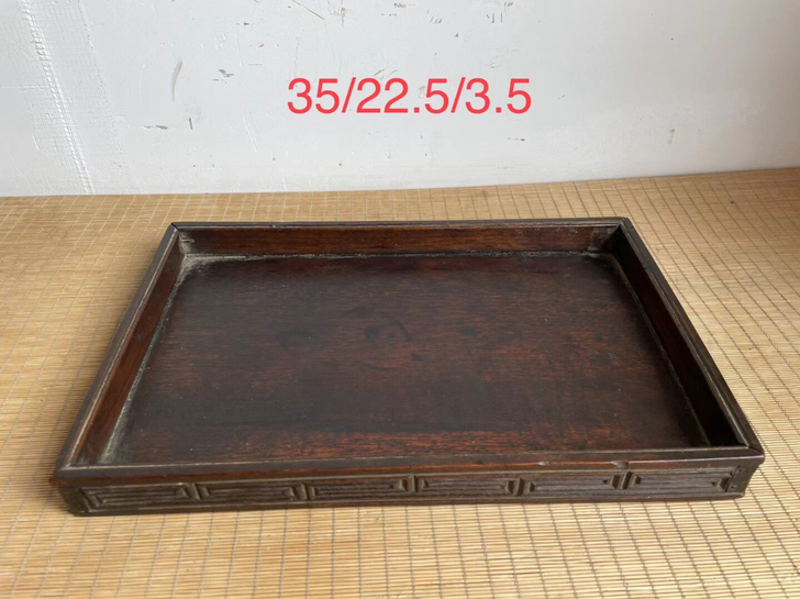 核桃木文盘 文房用具 毛笔架
