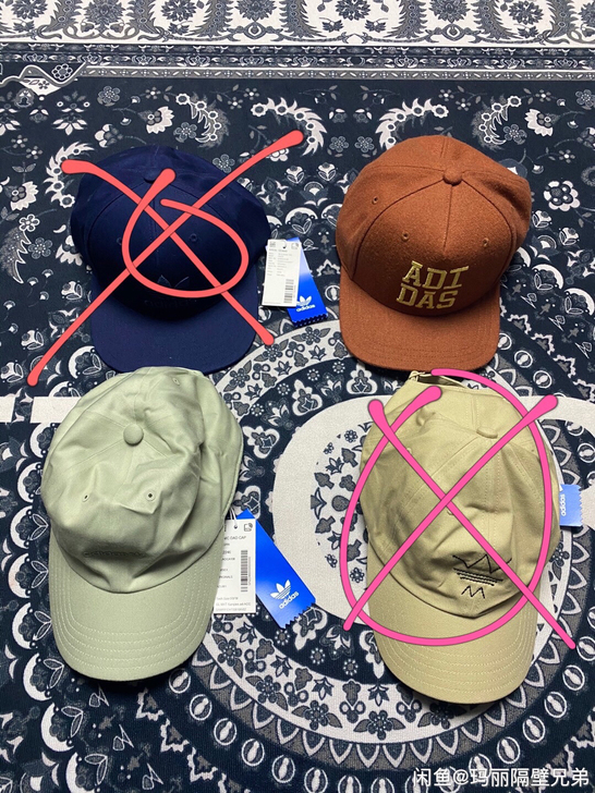 全新阿迪达斯三叶草藏青色平沿帽货车帽棒球帽...