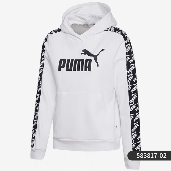PUMA彪马女子 运动休闲连帽串标卫衣套头衫
