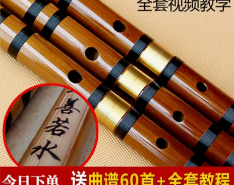 笛子 乐器初学/学生横笛/成人儿童入门两节...