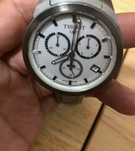 TISSOT天梭石英男表,三眼运动系列,计...