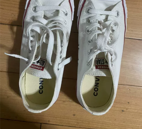 匡威 帆布鞋 白色低帮经典款37.5码,轻...