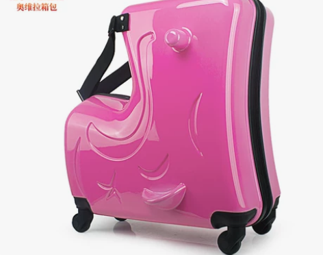 儿童拉杆箱万向轮20寸可坐骑旅行箱木马旅行...