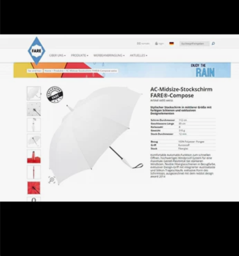 德国著名雨具品牌FARE纯白直骨伞,一把得...