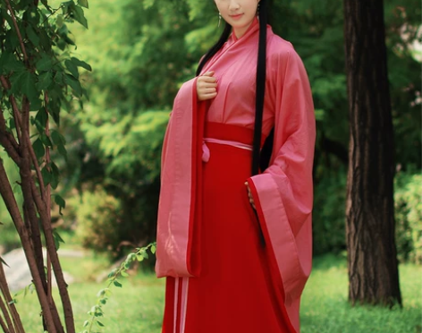 [如梦霓裳]汉服 [入塞]大袖中衣 西瓜红...
