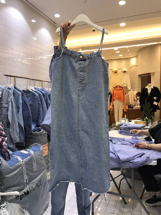 牛仔连衣裙 背带裙